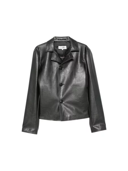 Kurtka skórzana Mm6 Maison Margiela czarna
