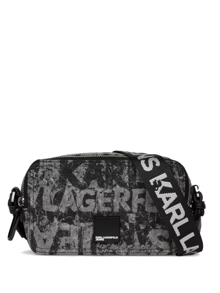 Geantă Karl Lagerfeld Jeans cu imagine gri