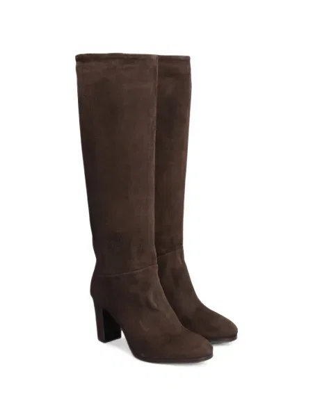 Botine Julie Dee din piele de căprioară maro