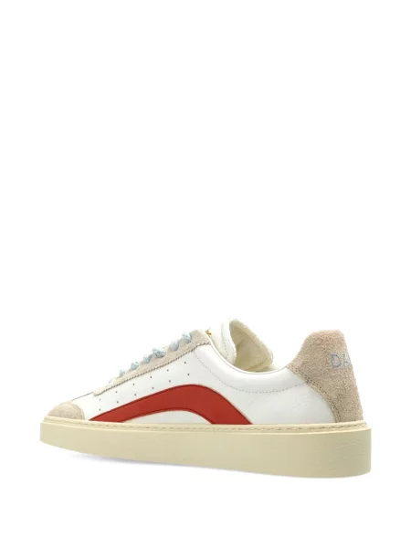 Sneakerși Dsquared2 din piele de căprioară alb