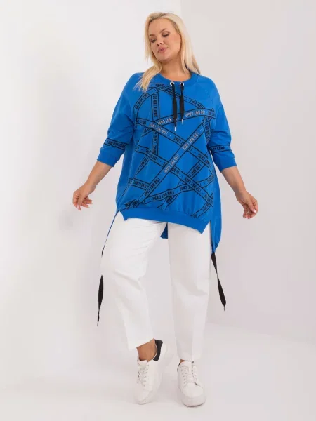 Tunika Fashionhunters reža modra