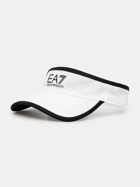 Шапка с козирки Ea7 Emporio Armani бяло