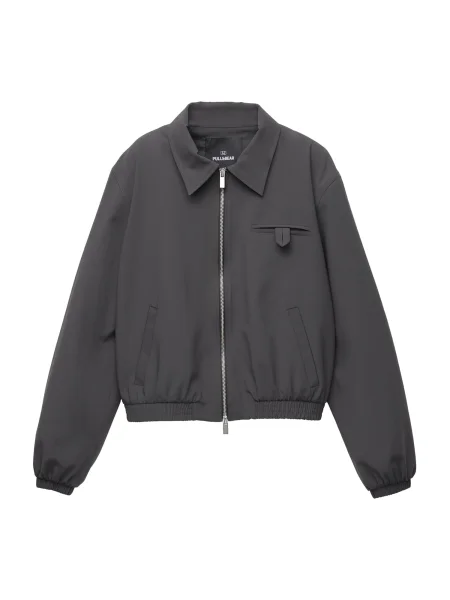 Pull&Bear Geacă de primăvară-toamnă grafit gri