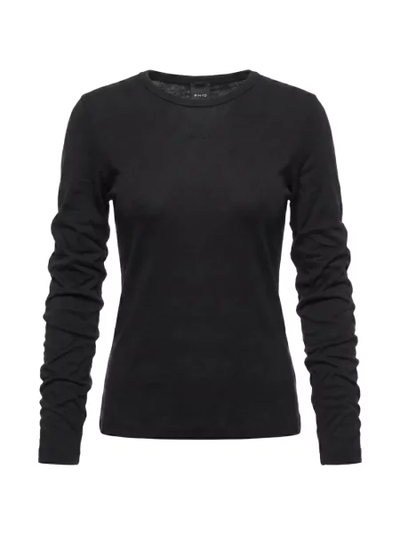 Lung pulover Pinko cu volane negru