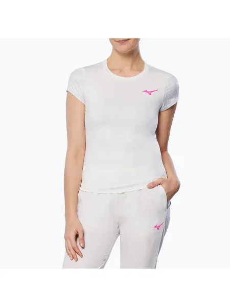 Tricou de tenis pentru femei Mizuno Charge Printed Tee white alb