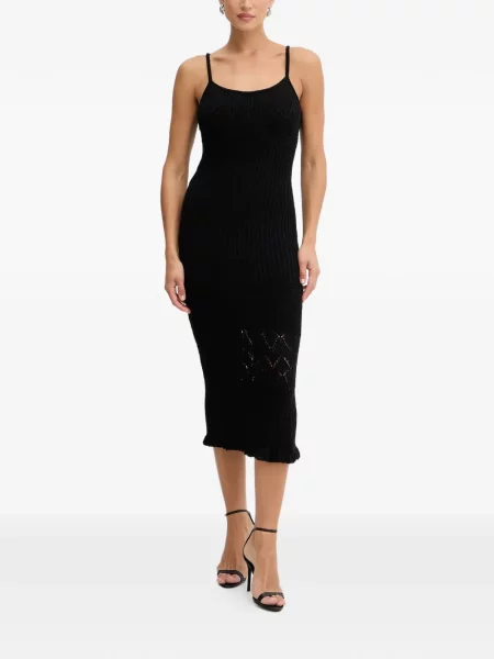 Rochie midi Guess fără mâneci negru