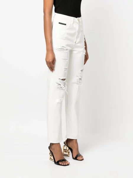 Jeansy Philipp Plein z przetarciami