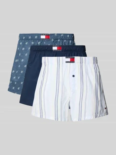 Bokserki o kroju regular fit z czystej bawełny w zestaw 3 szt. Tommy Hilfiger czarne