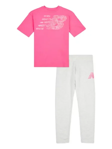 Komplet dresowy dziecięcy New Balance różowy
