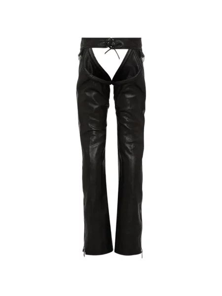 Cu centură pantaloni Dsquared2 din piele cu cataramă negru