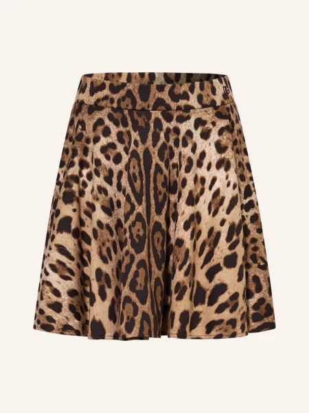 Dolce & Gabbana Sukně Felpa hnědá / světle hnědá černá