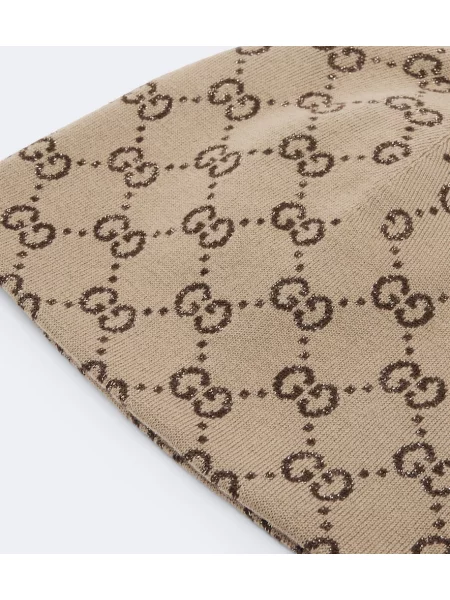Vilnonis kepurė Gucci smėlinė