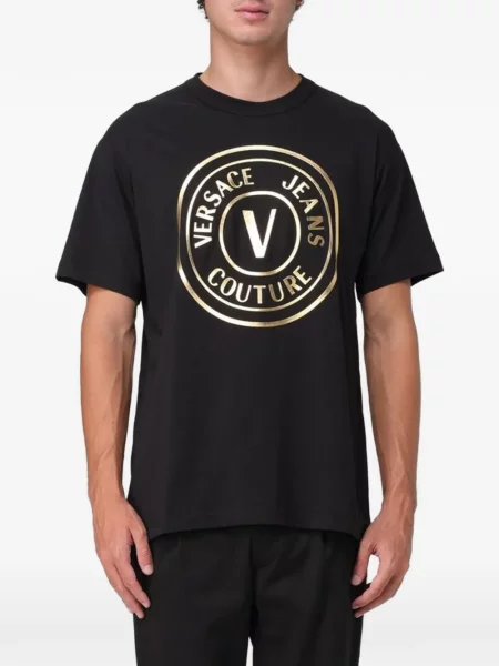 Tricou Versace Jeans Couture cu imagine negru