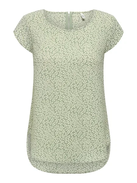 ONLY Bluză ONLVIC verde pastel alb