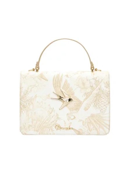 Torebka skórzana Braccialini skórzana biała