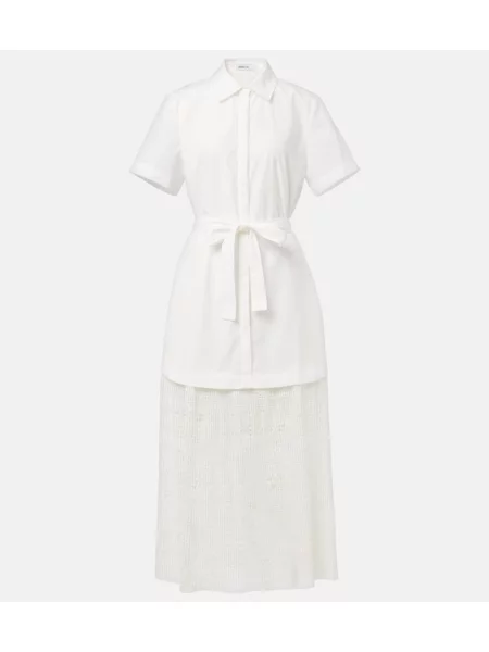 Rochie tip cămașă Simkhai din dantelă de costum alb