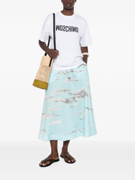 Tricou Moschino cu imagine alb