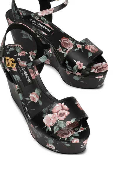 Sandale Dolce & Gabbana cu pană negru