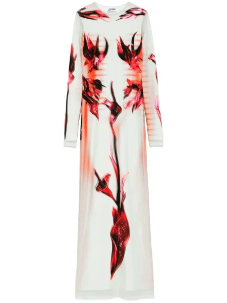 Rochie maxi Jean Paul Gaultier cu imagine de costum verde