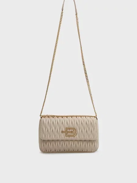 Шкіряна сумка Baldinini бежева