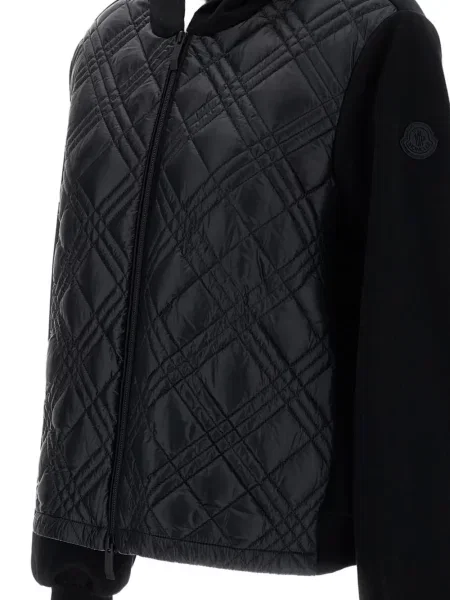 Matlasat hanorac cu glugă Moncler negru