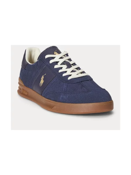 Sneakersy Polo Ralph Lauren skórzane niebieskie