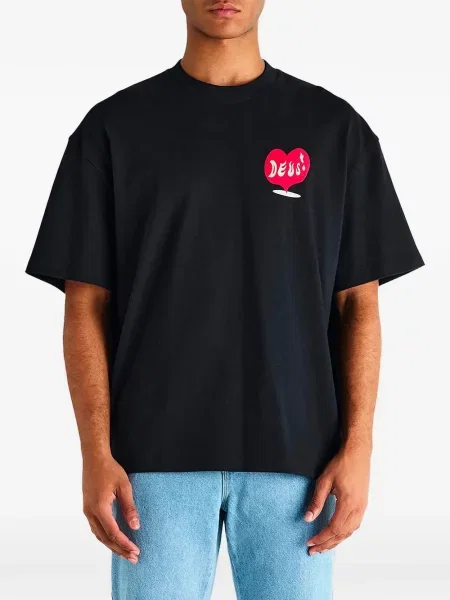 Tricou Deus Ex Machina cu imagine negru