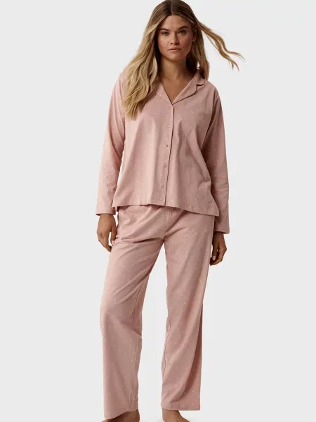 Піжама Atlantic з принтом рожева