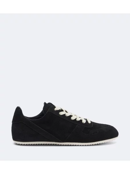 Sneakerși Rick Owens din piele de căprioară negru