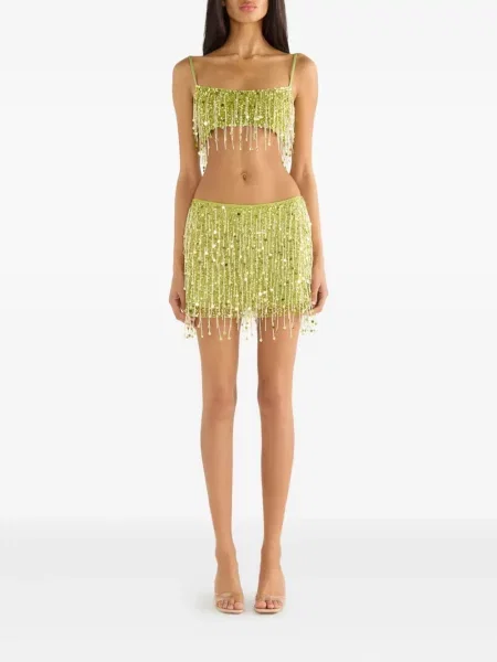 Sutien bralette Asta Resort cu mărgele galben