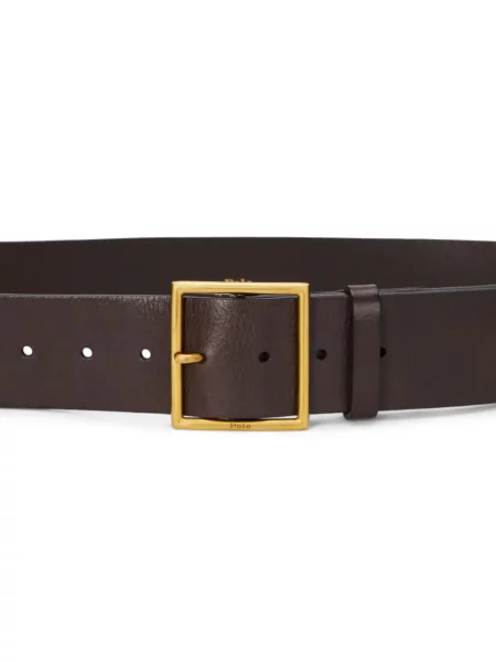Portfel Polo Ralph Lauren skórzany na sprzączkę niebieski