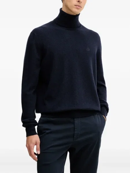 Pulover Bally cu broderie albastru