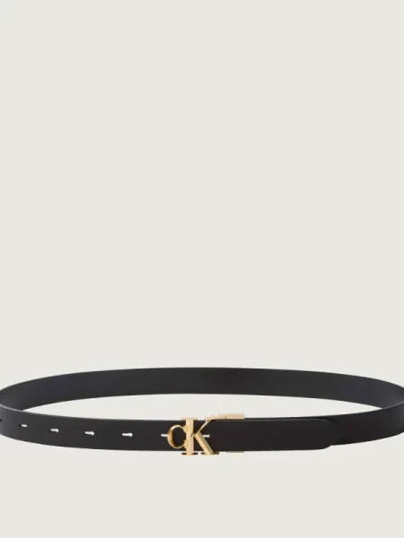 Megfordítható bőr öv Calvin Klein fekete