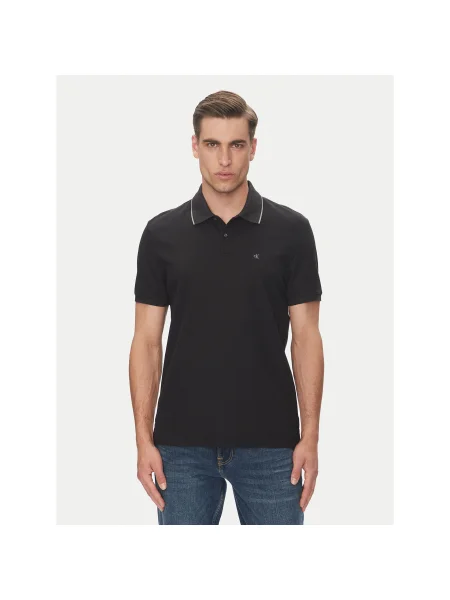Calvin Klein Pólóing Regular Fit fekete