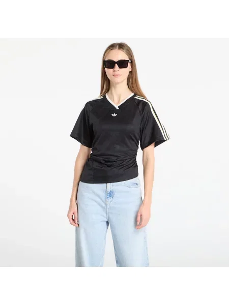 T-shirt adidas Rouched Foot J Black L czarna