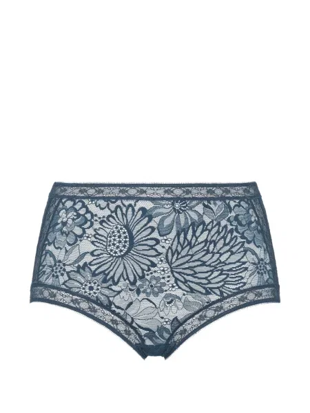 Chiloți Eres cu model floral din dantelă albastru