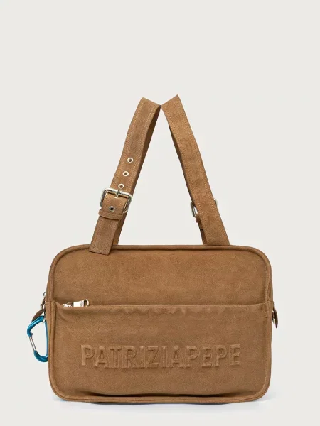Patrizia Pepe Geantă shopper | piele întoarsă bej