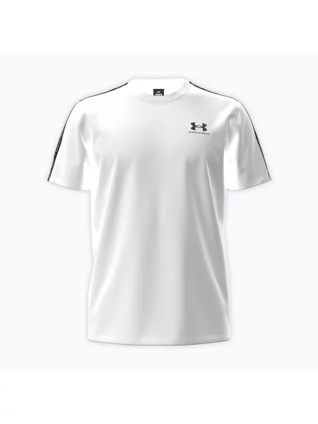 Tricou de antrenament pentru bărbați Under Armour Icon Heavyweight Tee Taping White/Black alb
