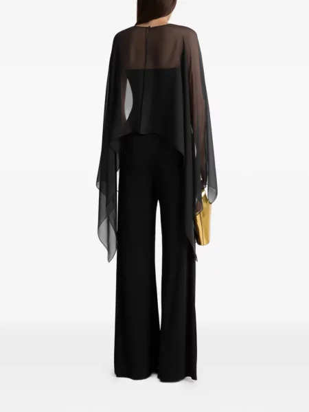 Pantaloni Alberta Ferretti cu crăpătură negru