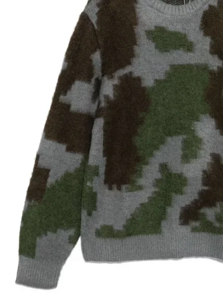 Pulover Gramicci cu model camuflaj gri