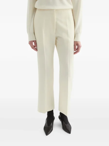 Pantaloni Jil Sander de lână alb
