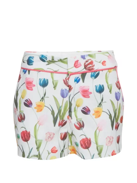 Pantaloni scurți Alice + Olivia cu imagine alb