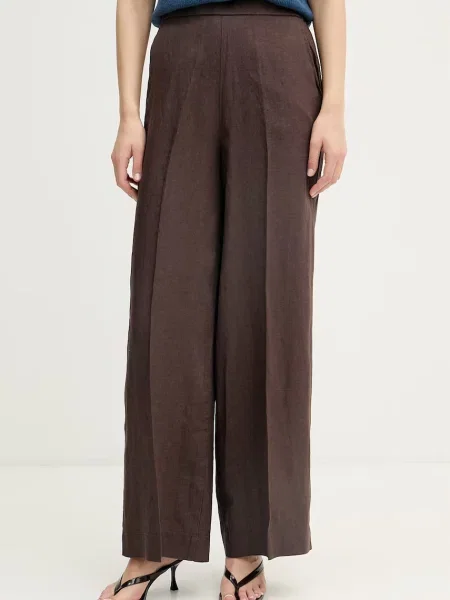 United Colors of Benetton pantaloni pentru femei din in maro