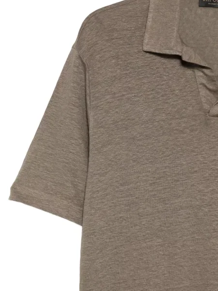 Tricou Dell'oglio cu decolteu în V maro