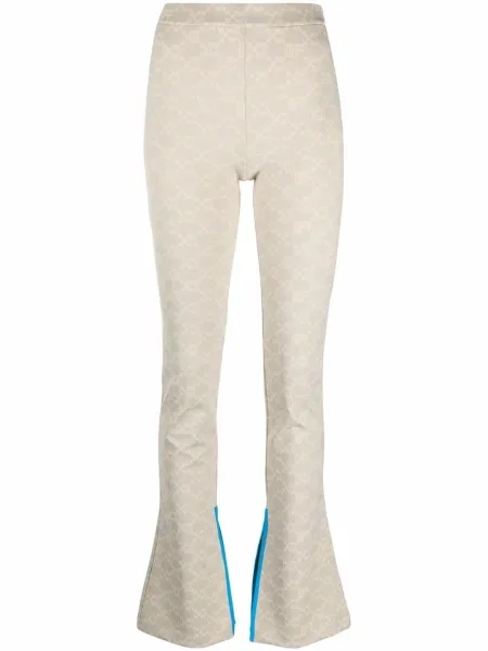 Cropp pantaloni Off-white cu crăpătură alb