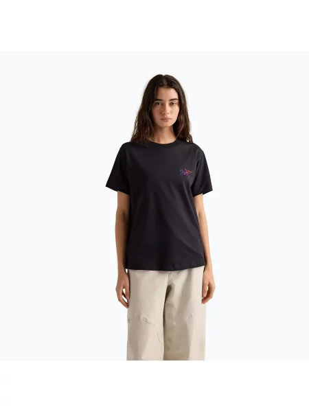Tricou pentru femei Arcteryx Kragg Cotton Little Bird Crew black/multi negru
