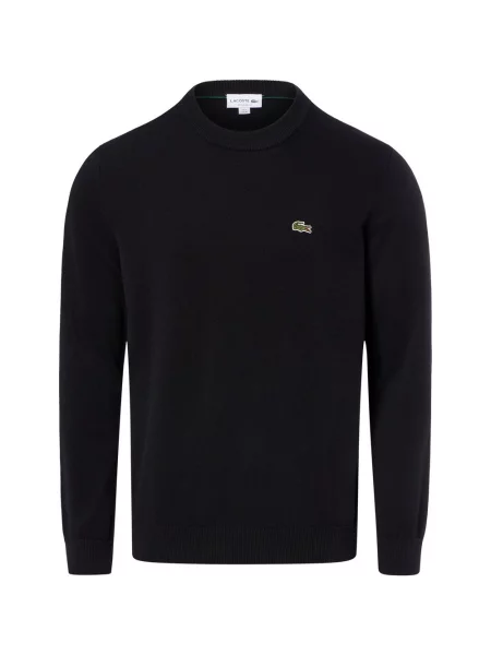 Dzianinowa bluza Lacoste z logo czarna