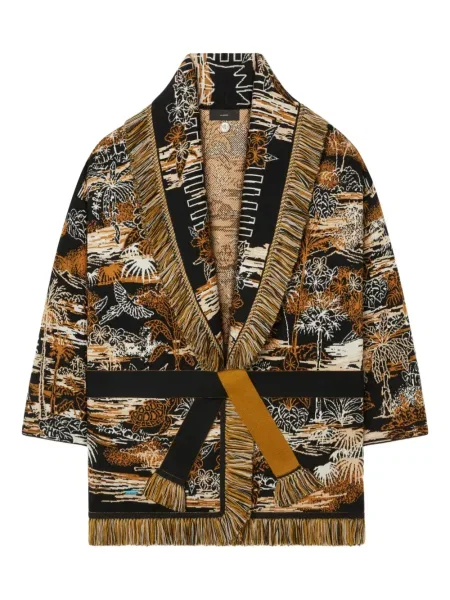 Cardigan Alanui cu franjuri negru