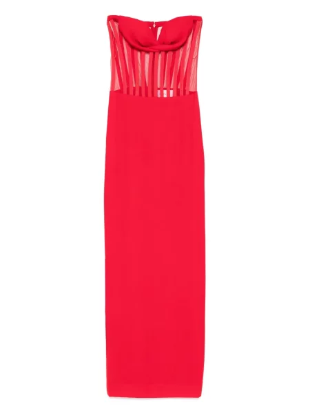Sukienka Monot z gorsetem bez ramiączek garniturowa czerwona