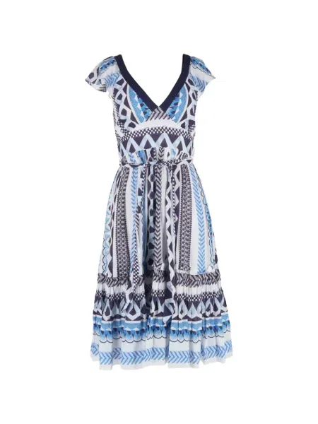 Rochie midi Temperley London cu imagine până la genunchi de costum albastru